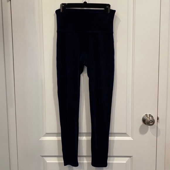 Spanx Velvet Leggings in Color Lapis Night - Picture 6 of 6
